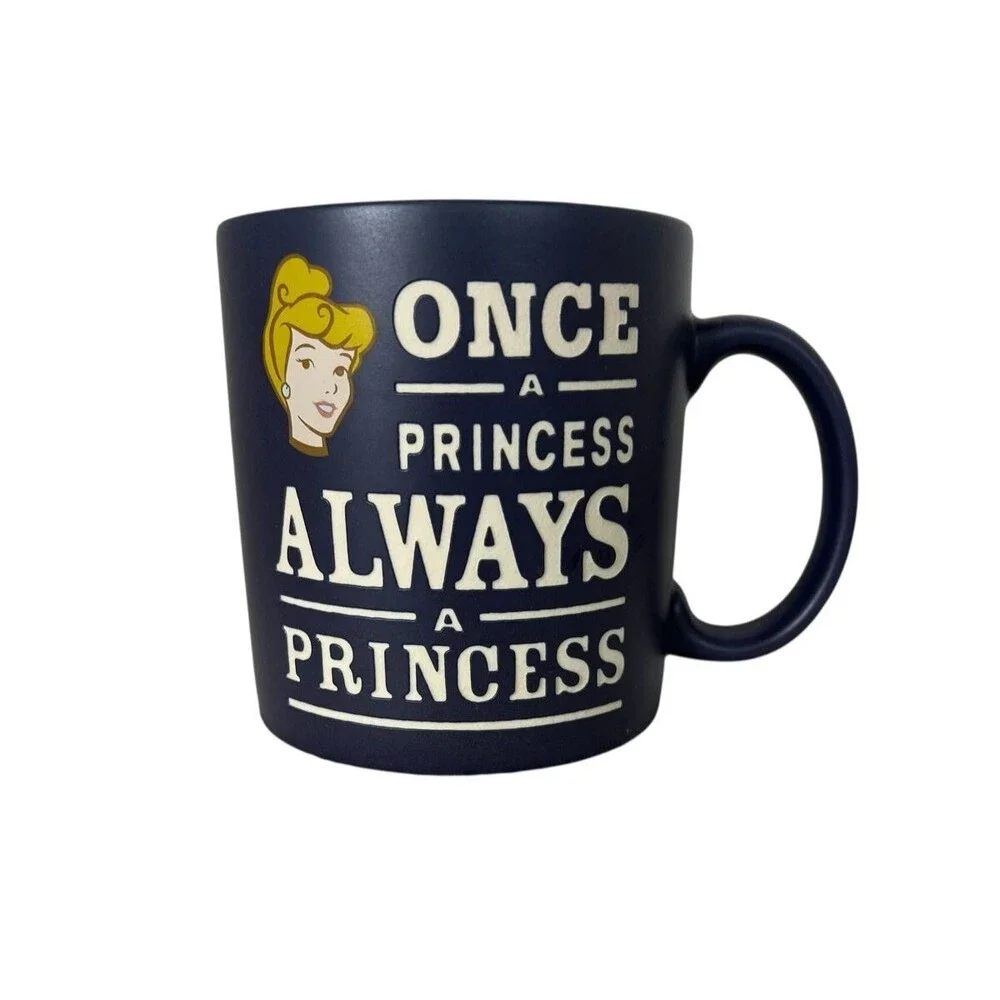 Disney Parks “Once a Princess Always a Princess “ Cinderella Ceramic Coffee Mug